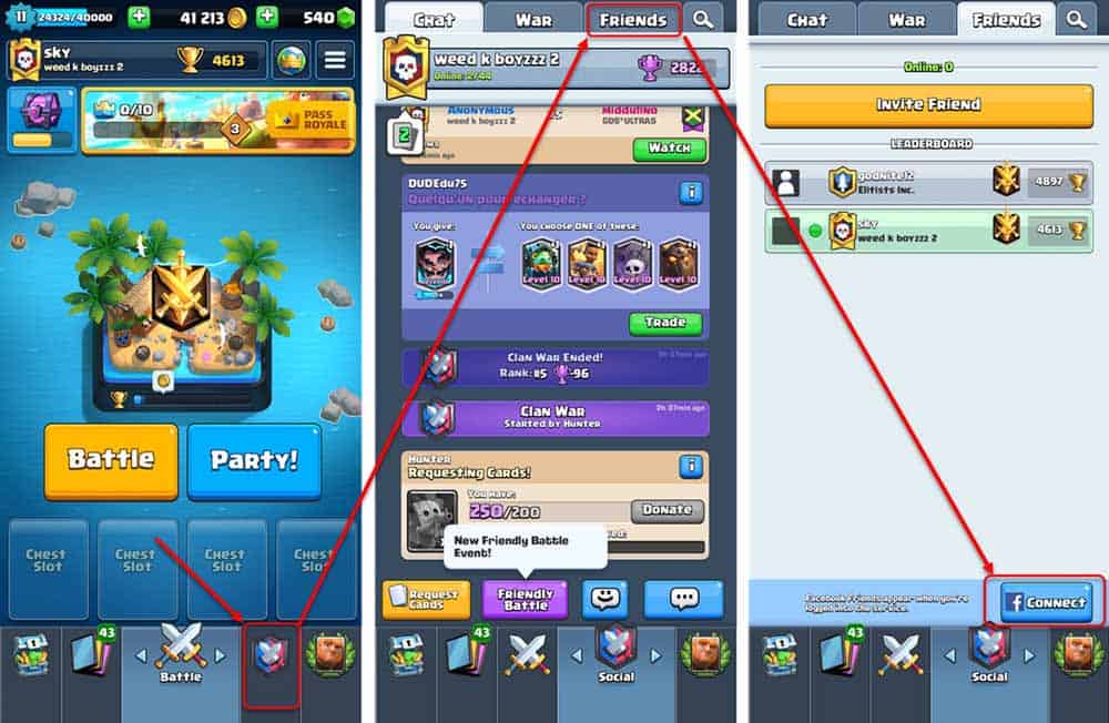 What are the benefits of inviting someone to a clan in clash royale